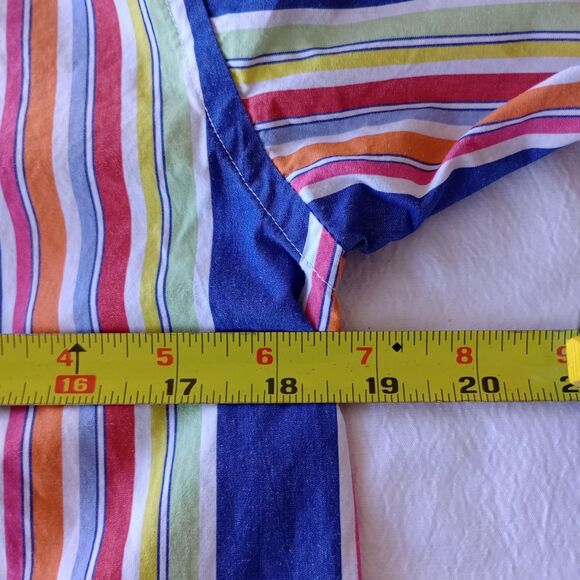 Ralph Lauren Boys Striped Oxford Button Down S/S Lg (16-18) Colorful Preppy Y2K - Picture 5 of 6